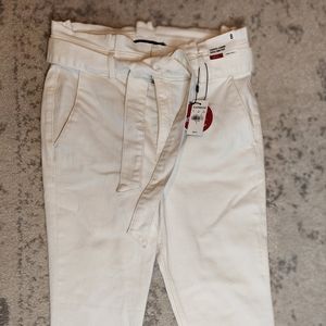 EXPRESS CROPPED WHITE JEANS